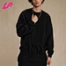 distressed black hoodie